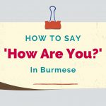 Basic Burmese Phrases