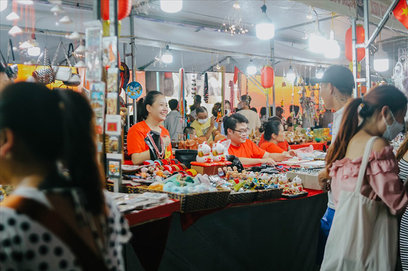 All kinds of goods at Hanoi night market