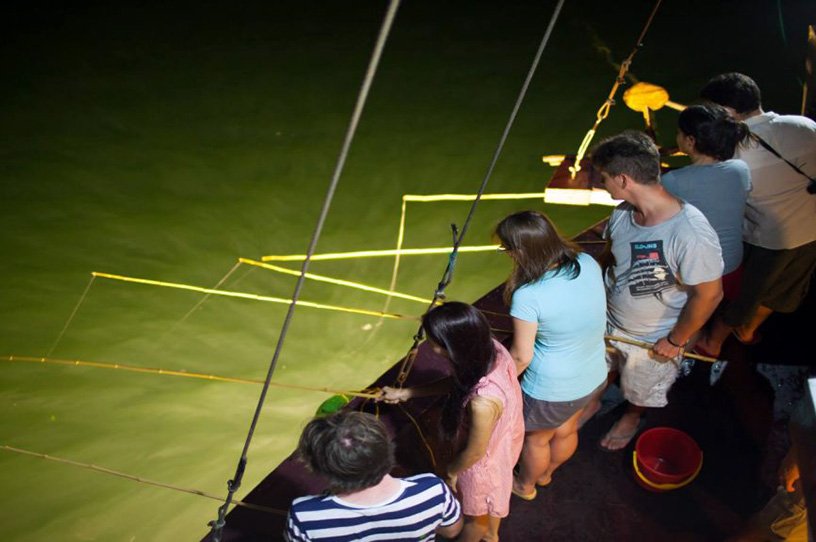 Night squid fishing in Phu Quoc