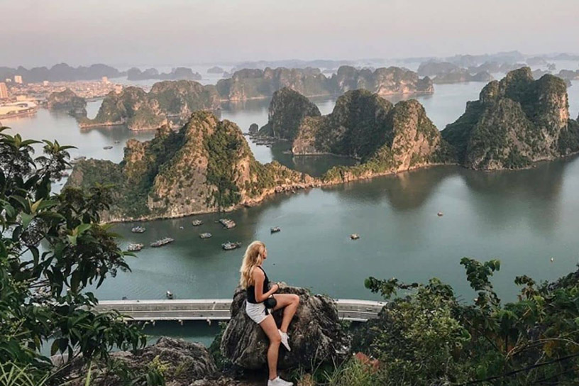 Admire the Panoramic View of the City and Halong Bay