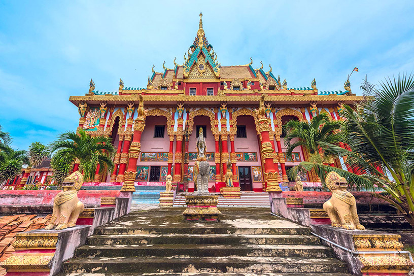 Temples in Mekong Delta