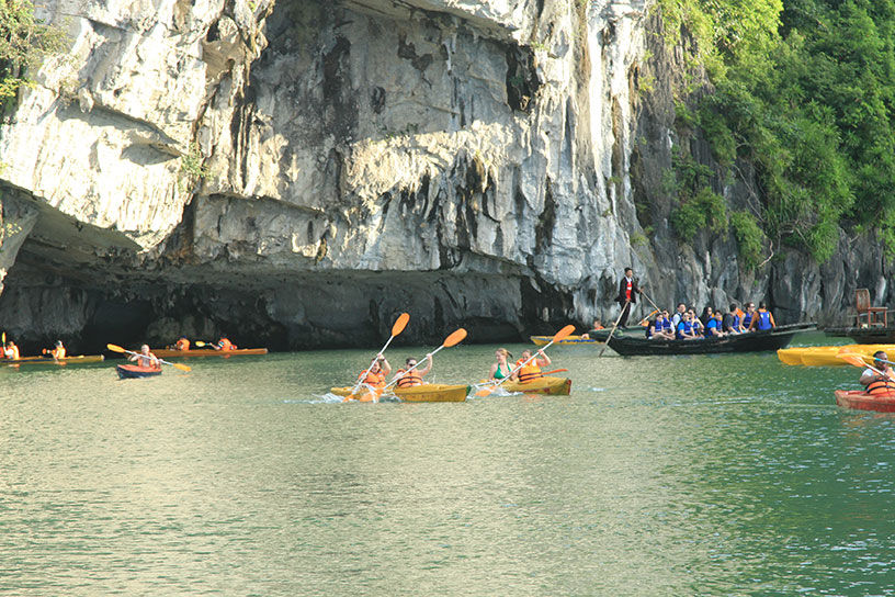 Kayaking Through Luon Cave