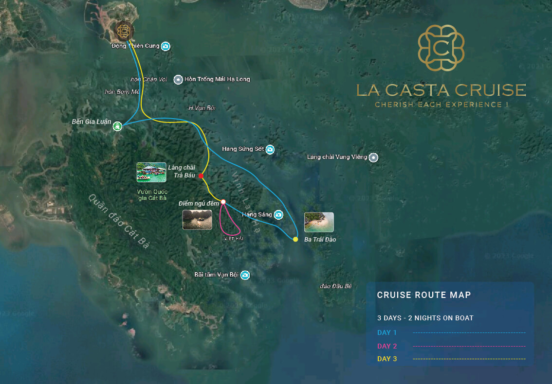 La Casta Cruise • 3 Days Itinerary
