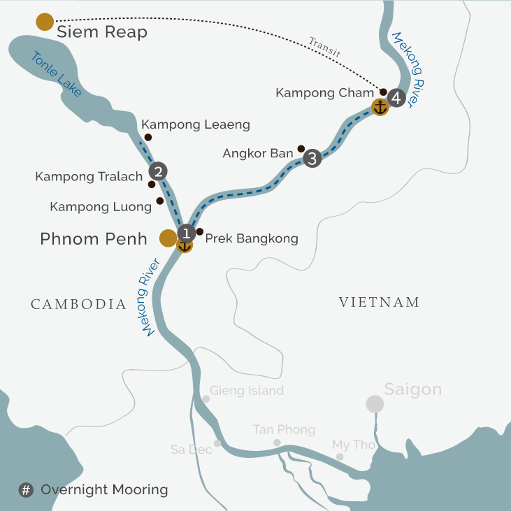 Upstream 5 Days: Phnom Penh to Siem Reap