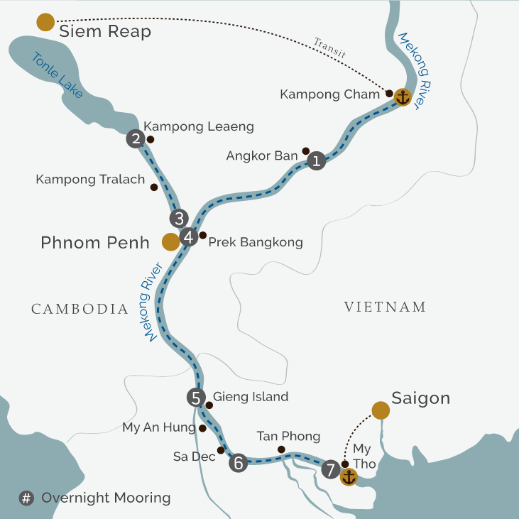 Downstream 8 Days: Siem Reap to Saigon